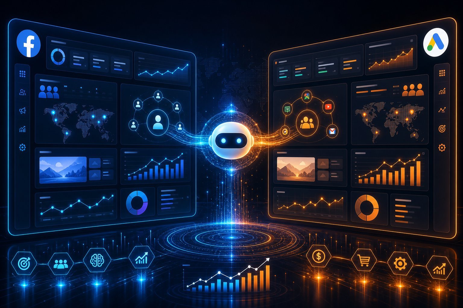AI hirdetéskezelés Facebook + Google Ads 2026