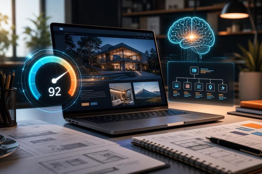 AI marketing — weboldal landing hero